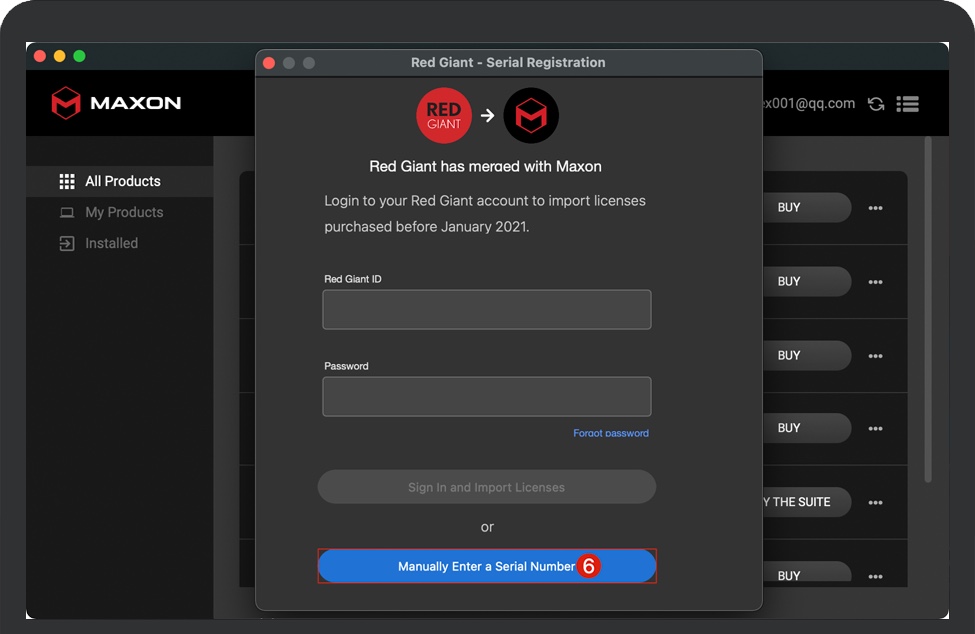 点击Manually Enter a Serial Number