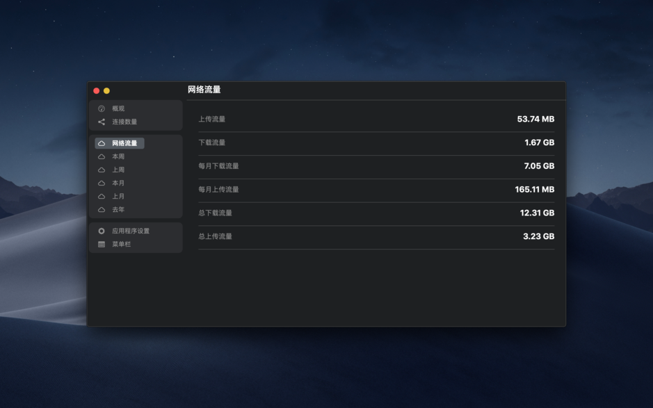 NetWorker for Mac 5.3.0 显示网络和网速信息 中文破解版下载