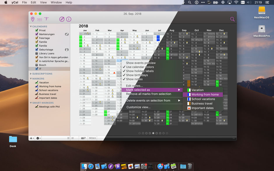 yCal for Mac v1.6 日历应用程序 破解版下载