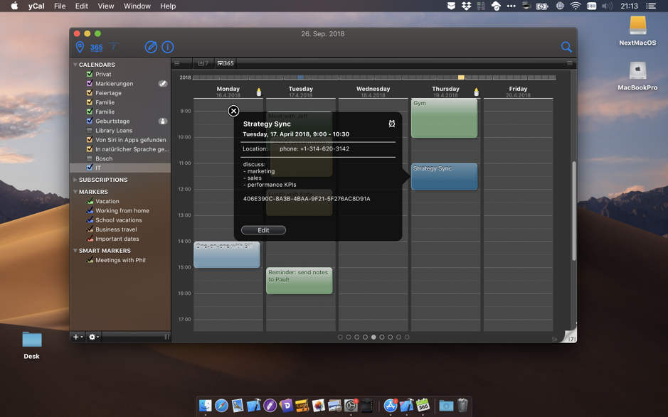 yCal for Mac v1.6 日历应用程序 破解版下载
