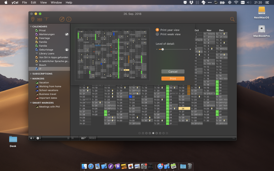 yCal for Mac v1.6 日历应用程序 破解版下载