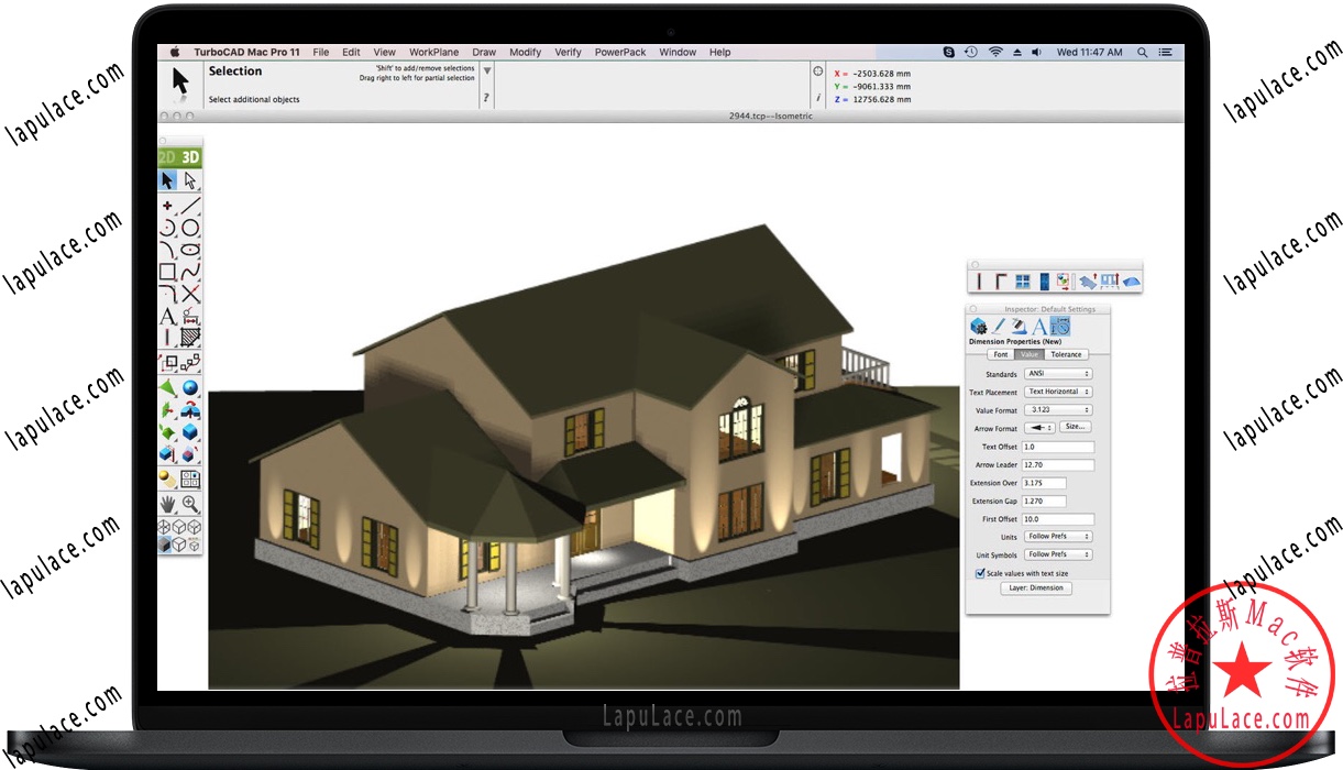 TurboCAD Mac Pro 11 v11.0.0 2D/3D设计和渲染工具 破解版下载
