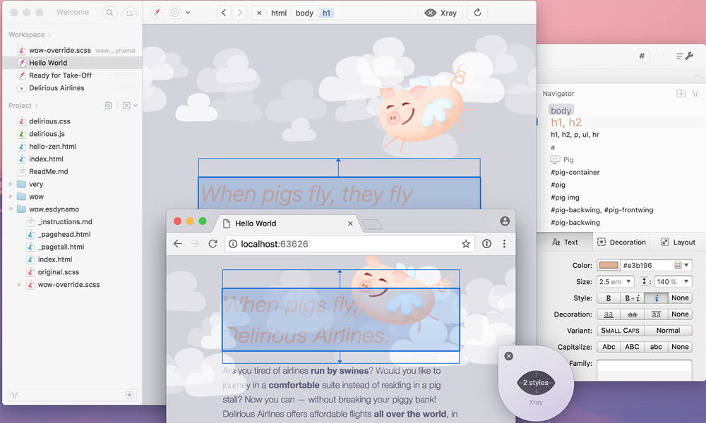 Espresso for Mac v5.3.2 轻量级网页开发工具 破解版下载