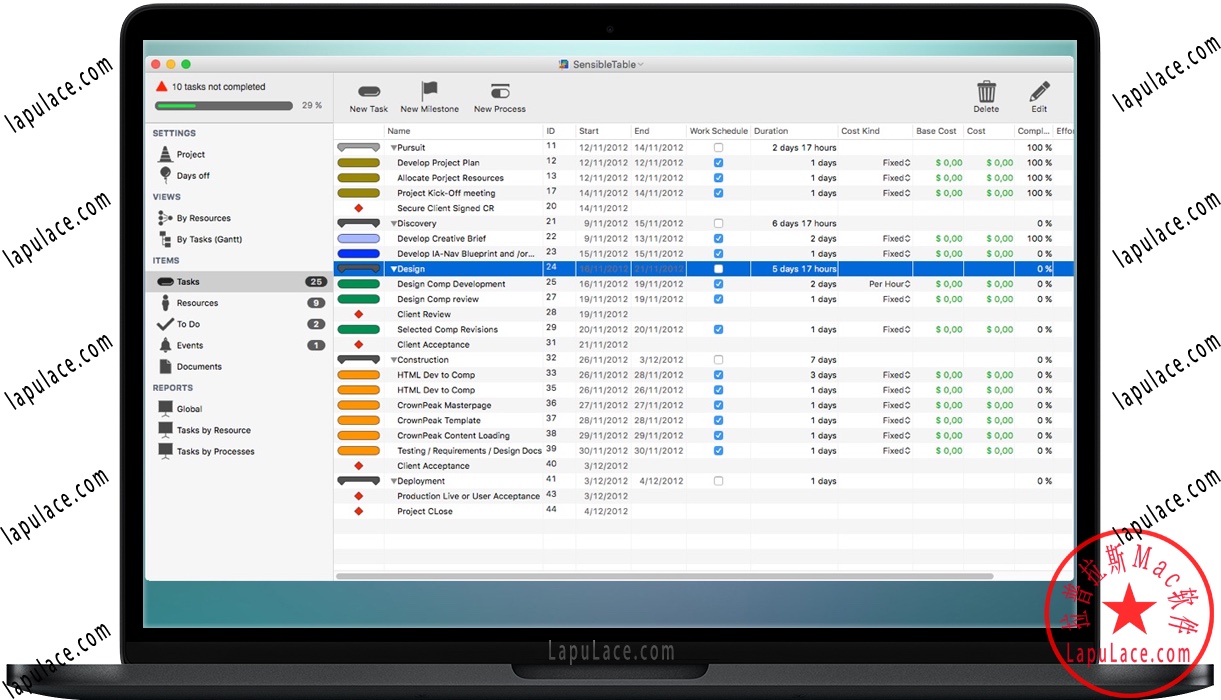 xPlan for Mac 项目管理与甘特图软件 App Store下载