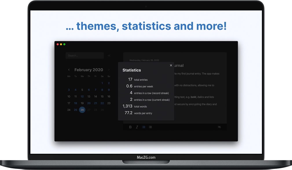Mini Diary for Mac 苹果电脑小巧日历软件 免费开源下载