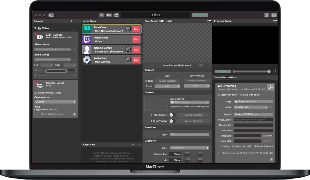 mimoLive for Mac 苹果视频引擎 直播录制软件 破解版下载