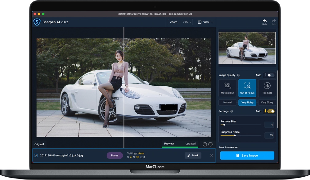 Topaz Sharpen AI for Mac 苹果智能图片锐化软件 破解版下载