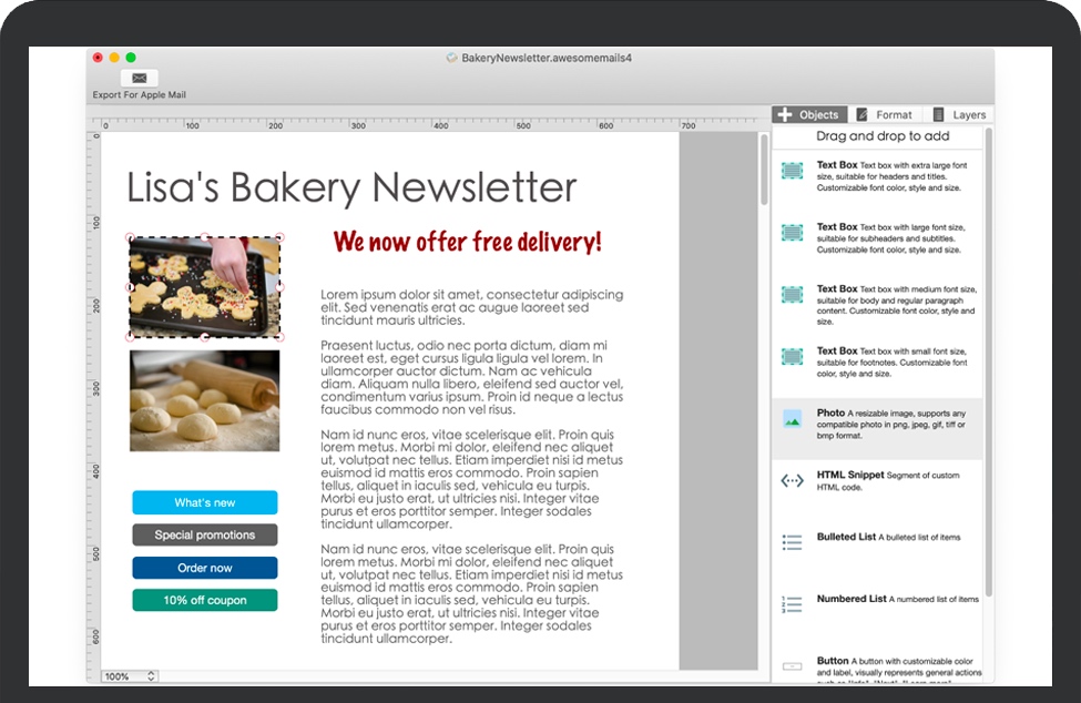 Awesome Mails Pro for Mac 苹果电子邮件和新闻通讯设计软件 破解版下载