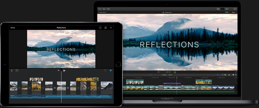 从 iMovie 剪辑到 Final Cut Pro，流畅升格。