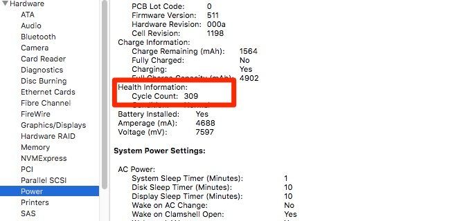 查看Mac电池信息