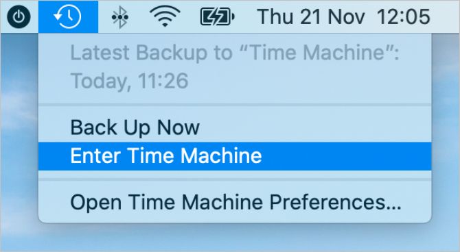 选择Enter Time Machine