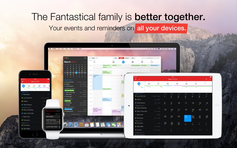 Fantastical 2 for Mac 苹果日历提醒软件