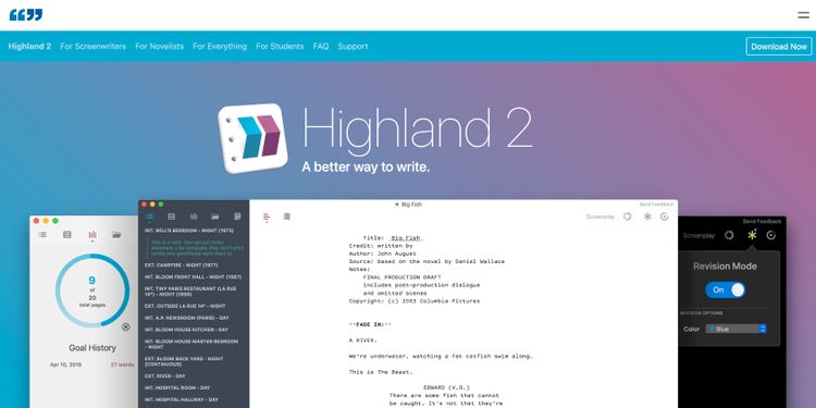 Highland:在Mac上免费编写剧本