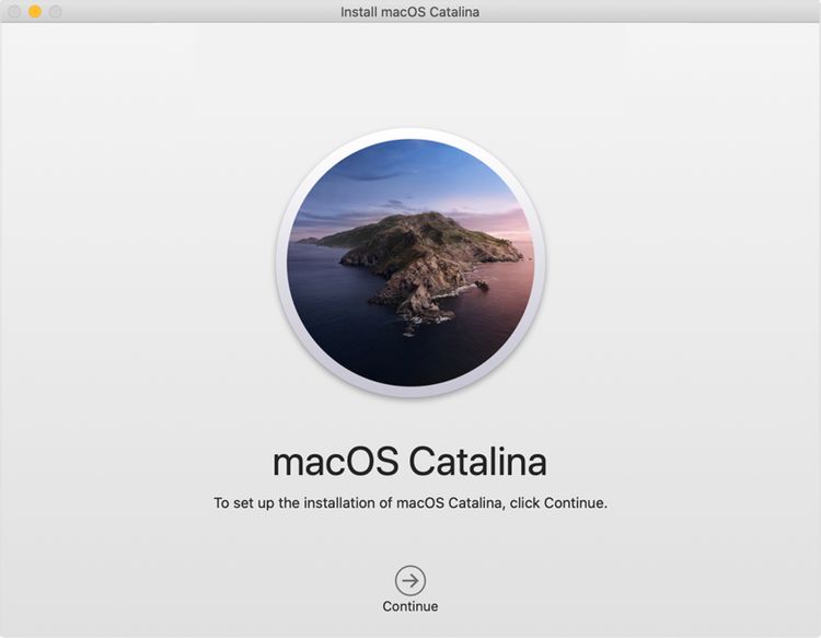 macOS Catalina安装窗口