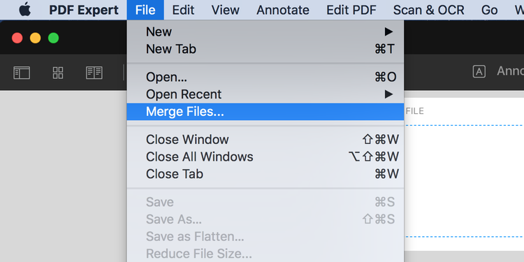 在Mac上使用PDF Expert合并多个PDF文件