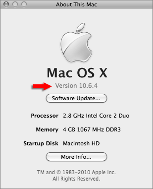 Mac OS版本