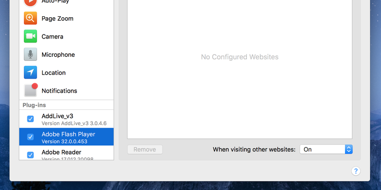在Mac上的Safari中启用Adobe Flash Player