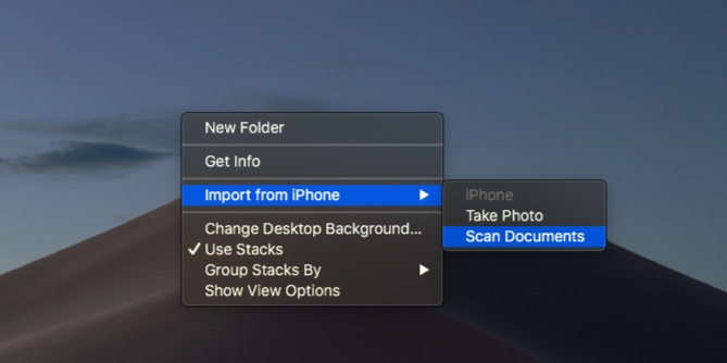 Mac从iPhone导入文档