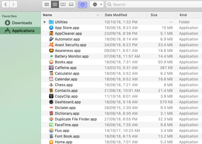 在Mac上的查找器中列出视图