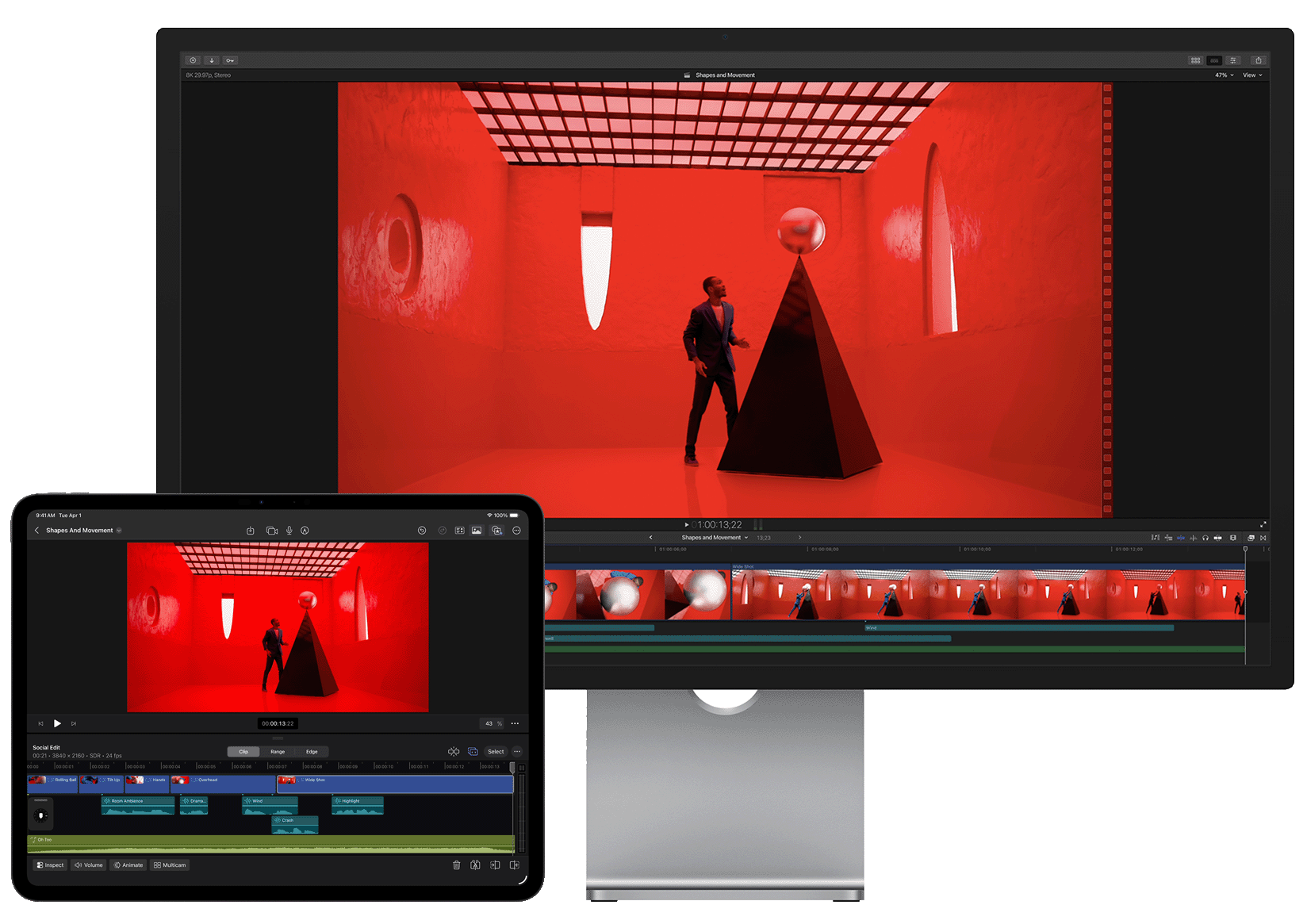 Final Cut Pro鲜艳视觉图像。