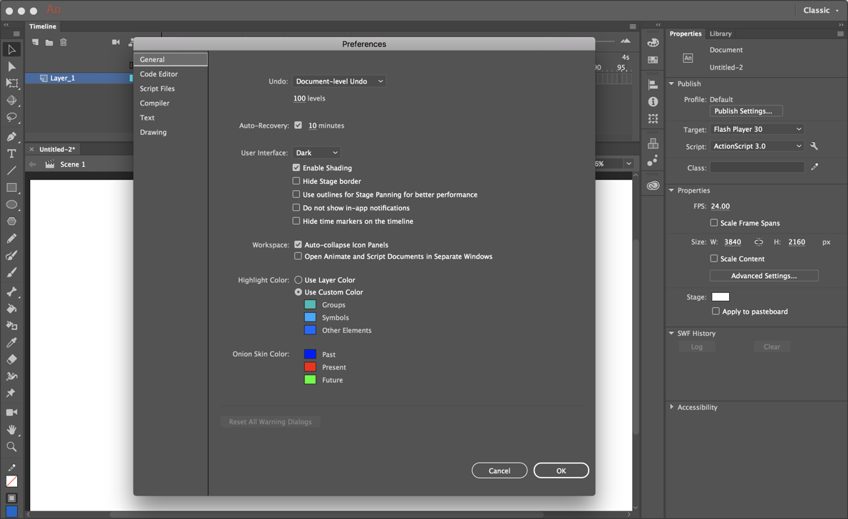 Adobe Animate CC 2019 for Mac 19.0  (（原Flash Professional）)破解版下载