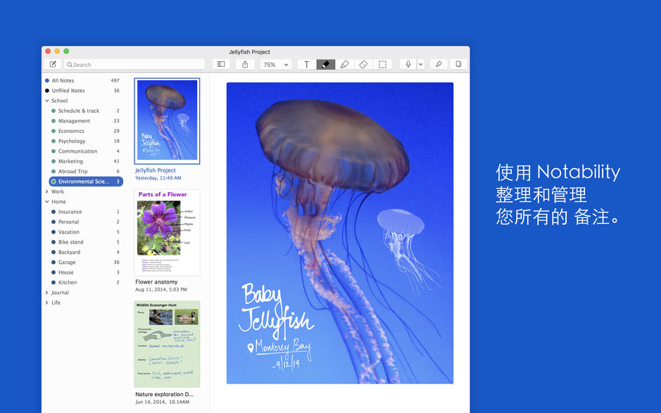 Notability for Mac 3.1 强大的备注记录软件 中文破解版下载