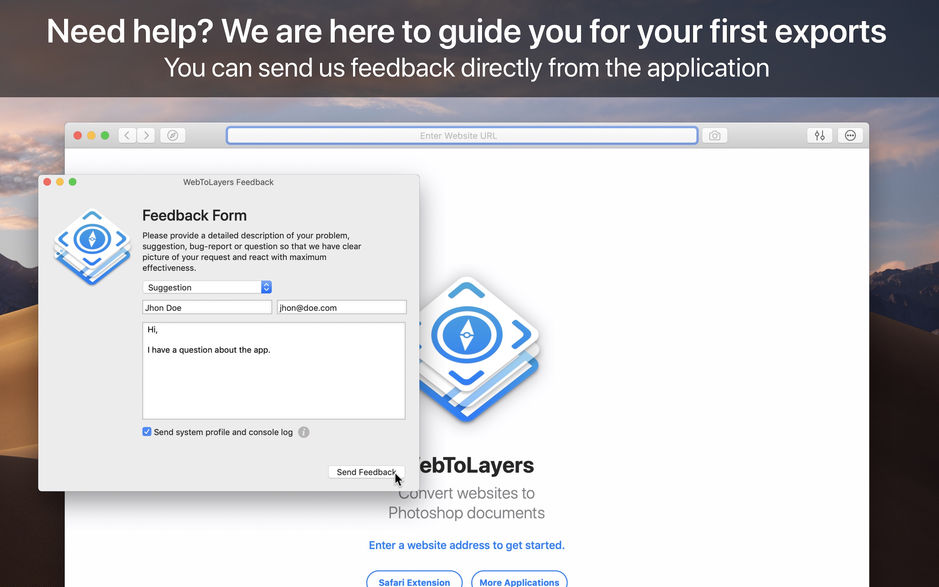 WebToLayers for Mac v1.0.3 网站截图成PS文档 中文破解版下载