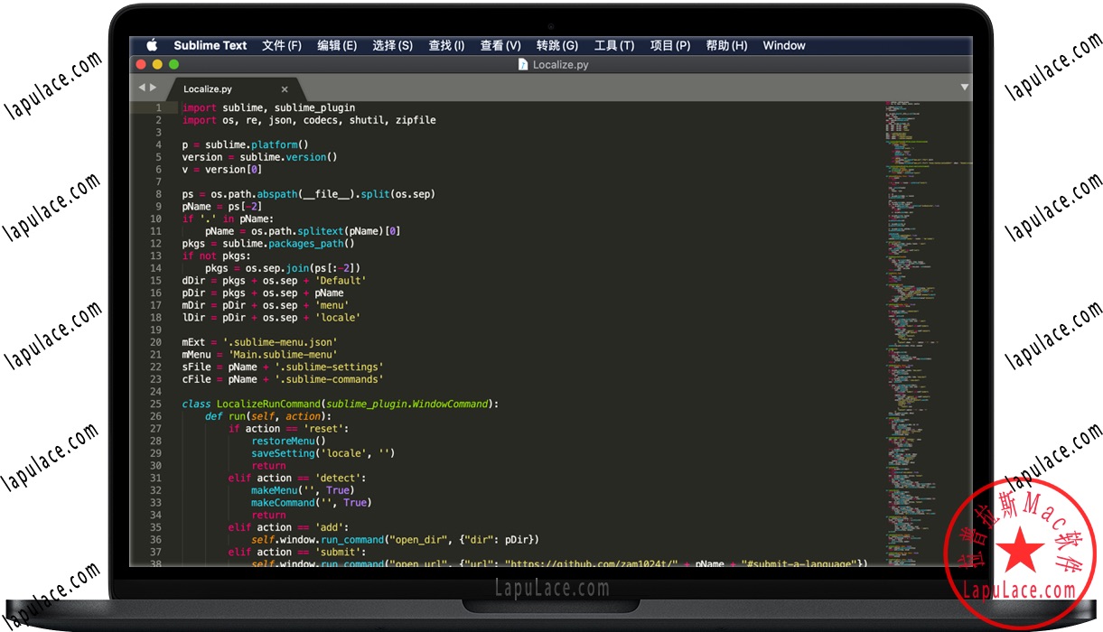 Sublime Text for Mac v3.2.2 代码编辑 中文汉化破解版下载