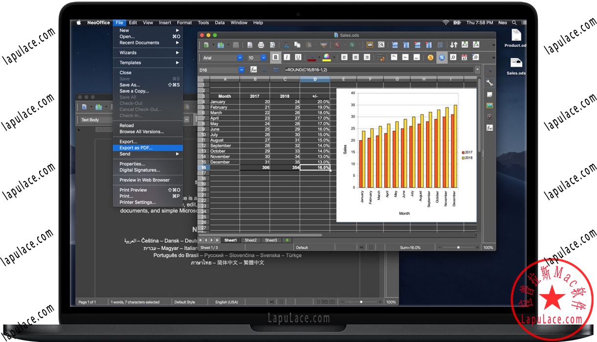 NeoOffice for Mac v2017.21 完整的办公套件 中文破解版下载