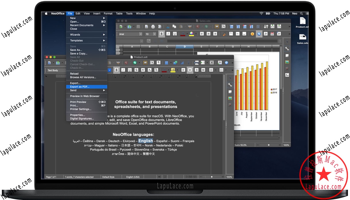 NeoOffice for Mac v2017.21 完整的办公套件 中文破解版下载