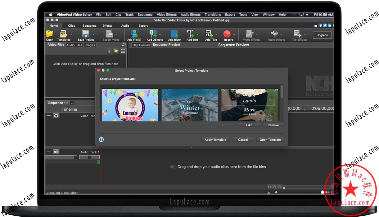 VideoPad Video Editor for Mac v8.4.0 视频编辑软件 破解版下载