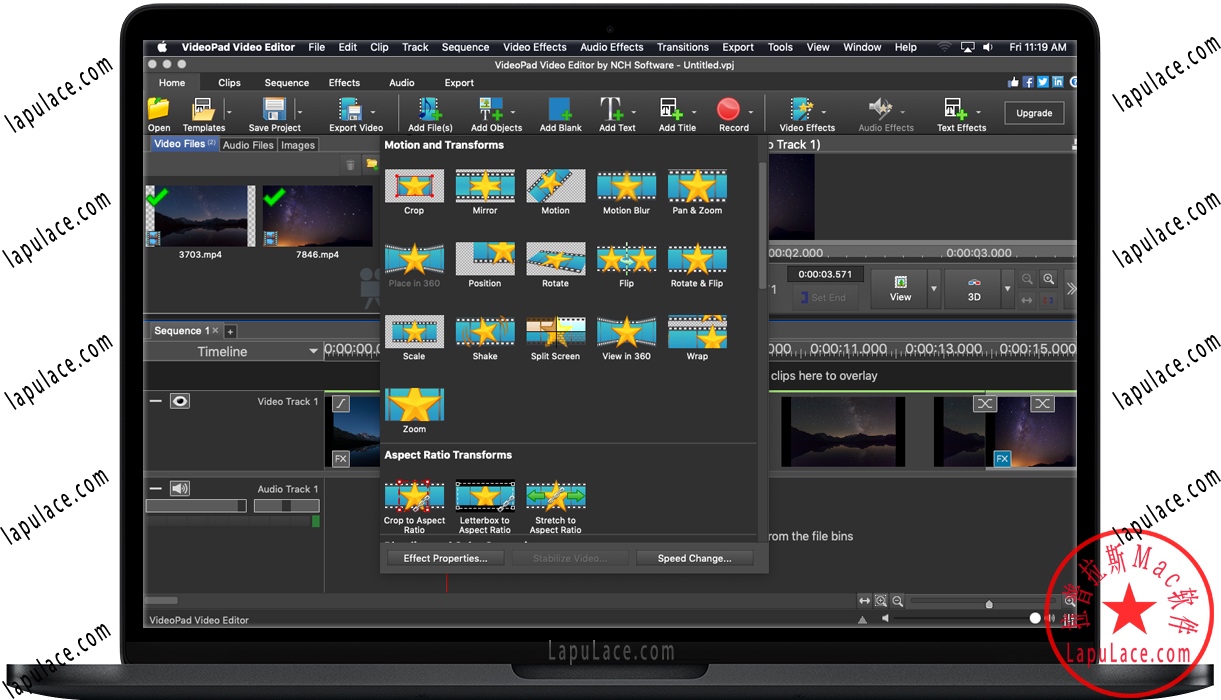 VideoPad Video Editor for Mac v8.4.0 视频编辑软件 破解版下载