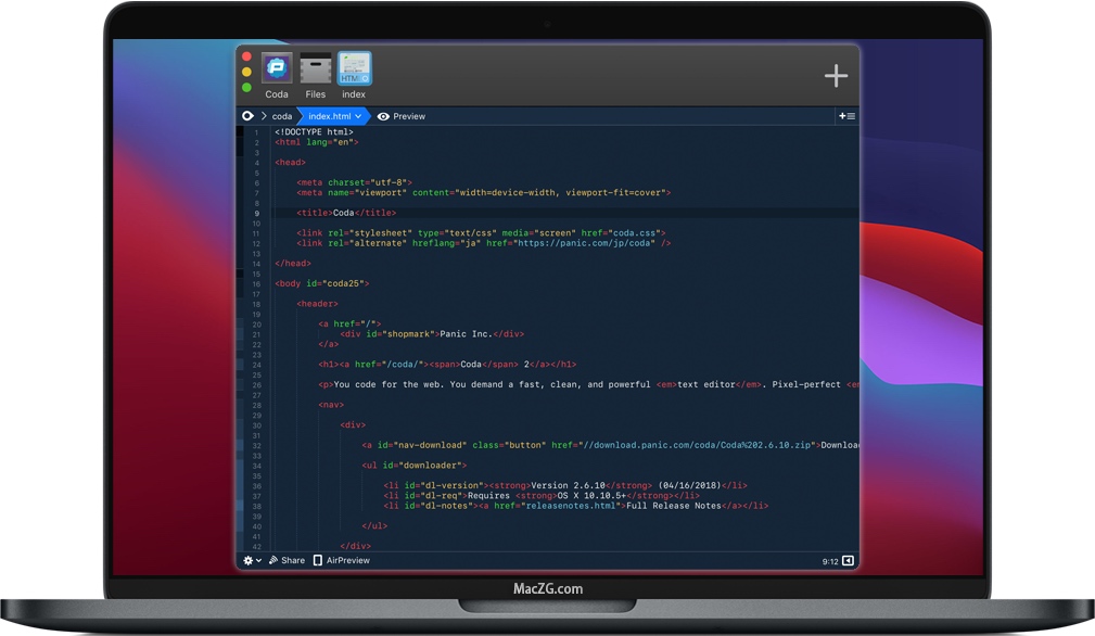 Coda 2 for Mac v2.7.6 苹果电脑上强大的编程开发软件 破解版下载
