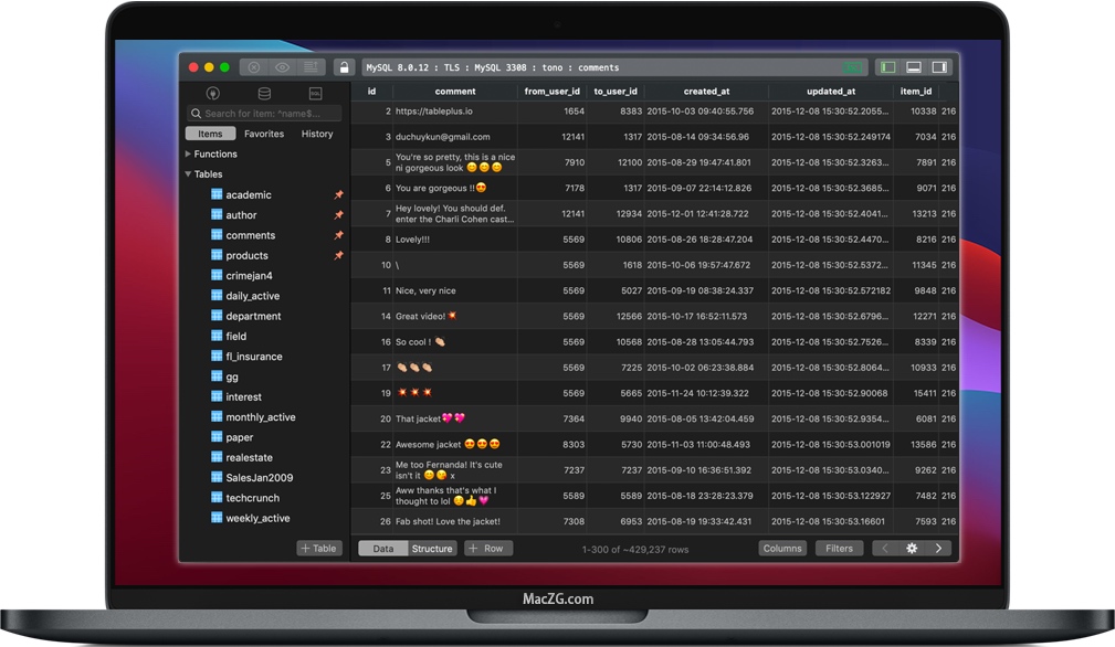 TablePlus for Mac 苹果电脑关系数据库GUI工具 破解版下载