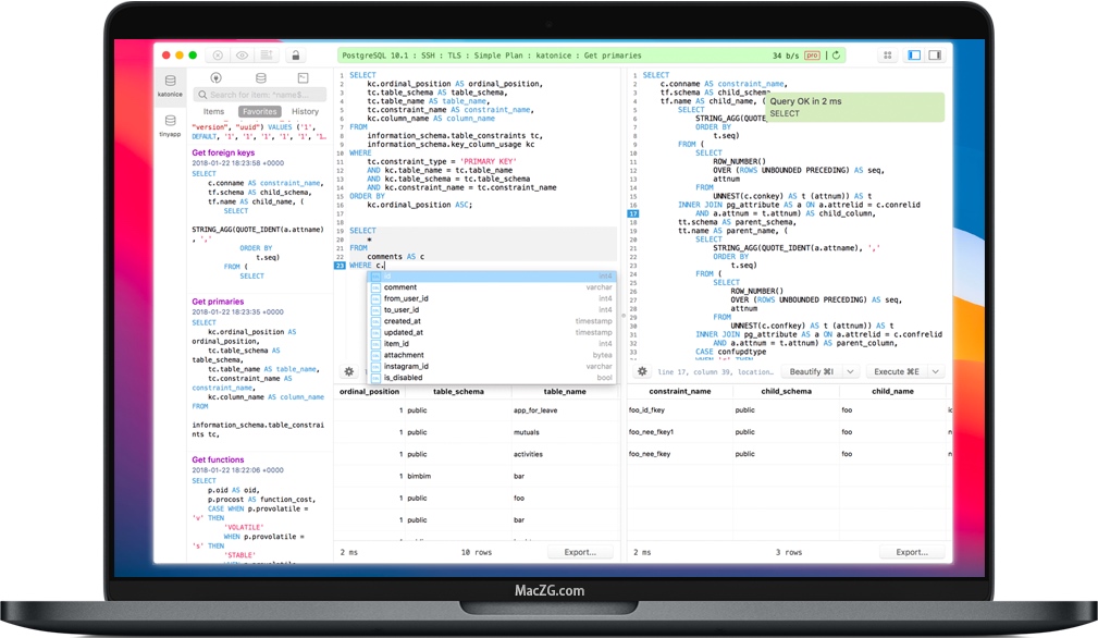 TablePlus for Mac 苹果电脑关系数据库GUI工具 破解版下载