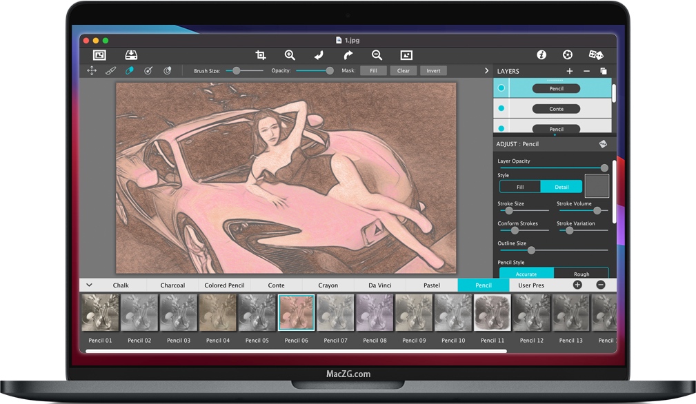 Pastello Pro for Mac 蜡笔、铅笔、木炭和粉笔 破解版下载