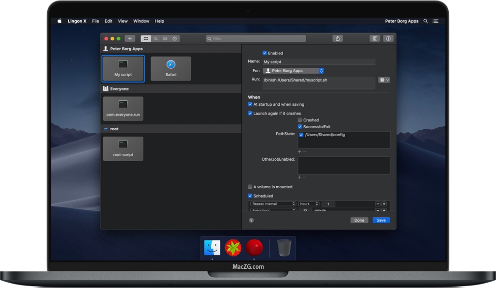 Lingon X for Mac 苹果自动运行应用程序和脚本 中文破解版下载