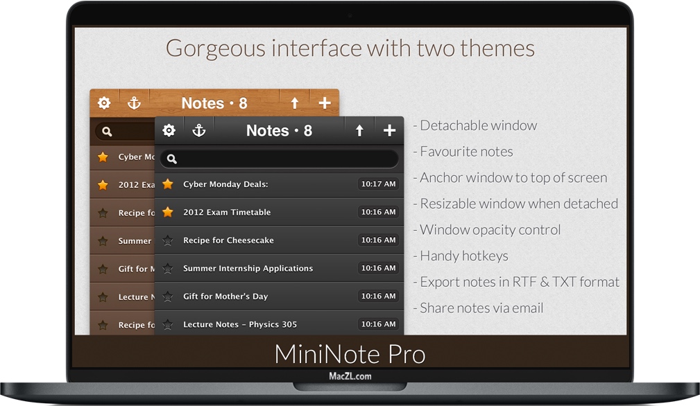 MiniNote Pro for Mac 苹果记事本软件 破解版下载